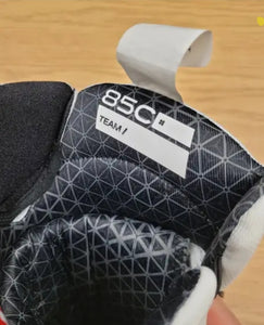 CCM 85C Gloves Pro Stock White/Navy Blue/Gold (New)